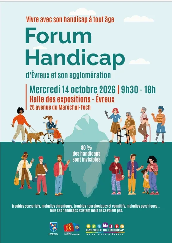 Le Forum Handicap d'Evreux et son Agglomération 2026 "Vivre avec son Handicap à tout âge"
